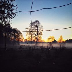 Scenic view of landscape at sunset