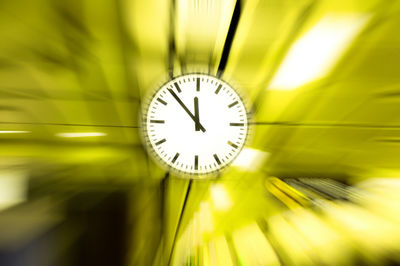 Blurred motion of clock