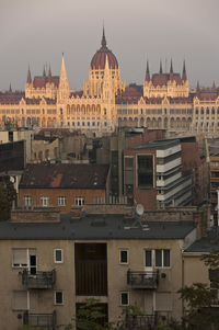 Hungarian parliament building against sky