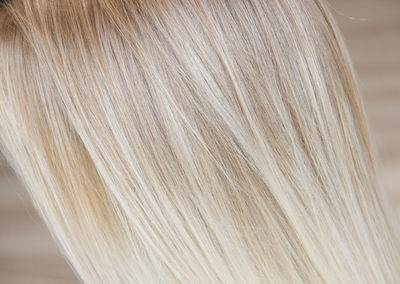 Close-up of woman with blond hair