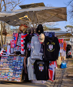 Group of people at market stall