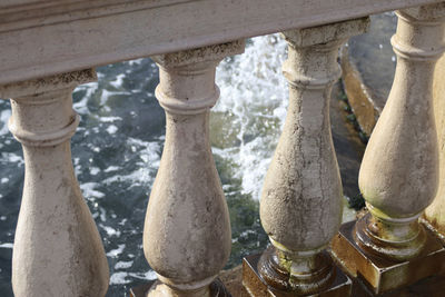 Close-up of architectural columns