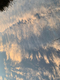 Low angle view of clouds in sky