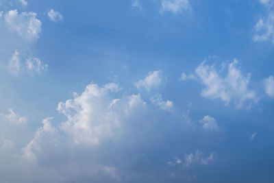 Low angle view of clouds in sky