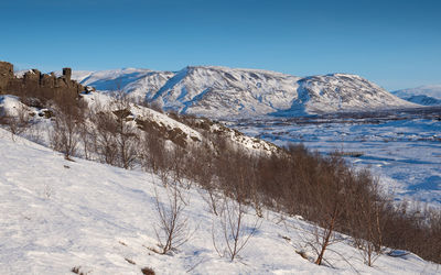Thingvellir national park during winter, iceland, europe