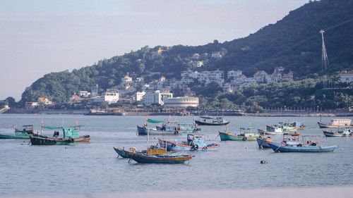 Boats in sea