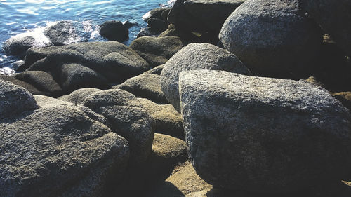 Rocks in sea