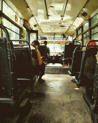 Woman in train