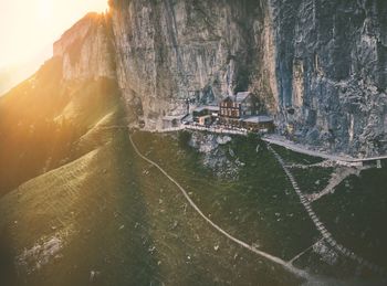 Panoramic view of mountain against sky