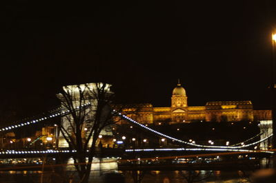 Illuminated city at night