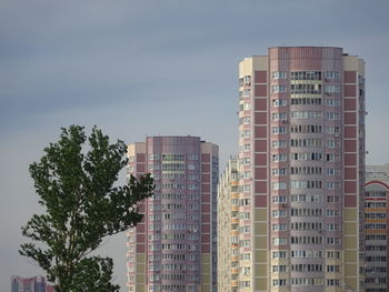Low angle view of buildings against sky
