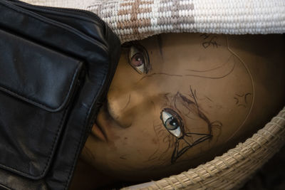 High angle portrait of woman
