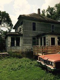 Abandoned building against sky