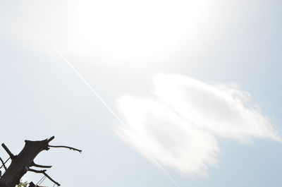 Low angle view of cloudy sky