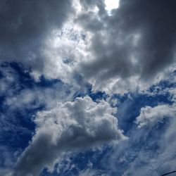 Low angle view of clouds in sky