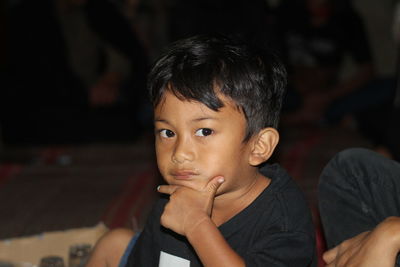 Portrait of boy sitting