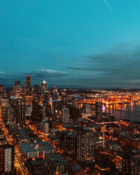 Panoramic view of seattle from the space needle