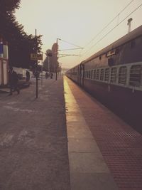 Railroad tracks against sky