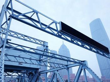 Low angle view of bridge against sky