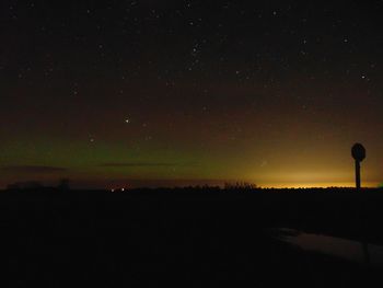 Scenic view of landscape at night