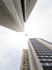 Low angle view of modern building against sky