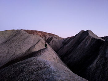 Scenic view of mountain against clear sky