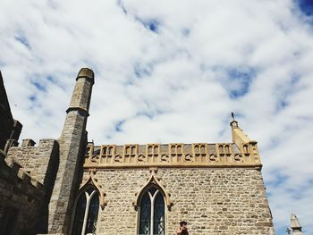 Low angle view of historic building against sky