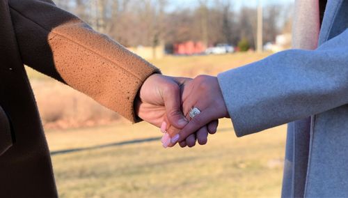 holding hands