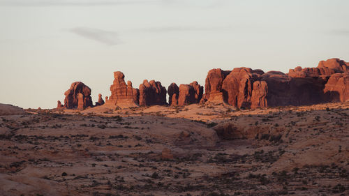 View of rock formations against sky