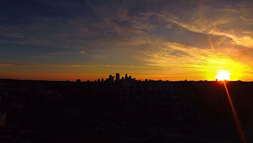 Sun shining through clouds