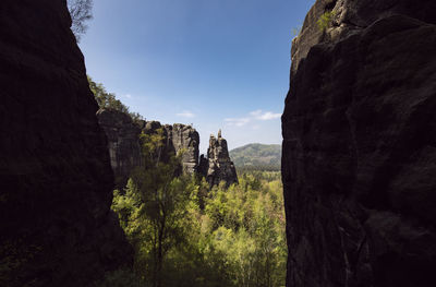 Rock formations on landscape