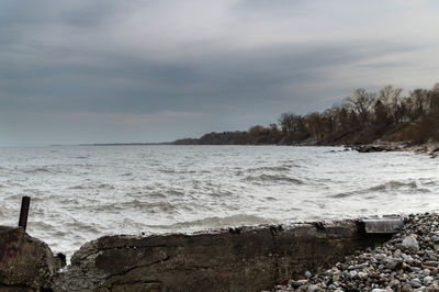 Scenic view of sea against sky