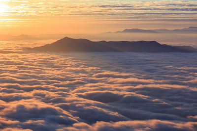 Scenic view of cloudscape during sunset