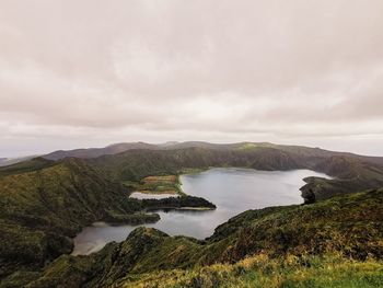 Breathtaking views of the lagoon of fire in the azores