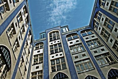 Low angle view of buildings against sky