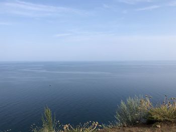 High angle view of sea against sky