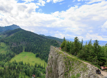 Mountain landscape in summer. view from hill nosal in tatra mountains, poland