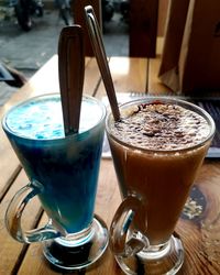 Close-up of coffee on table