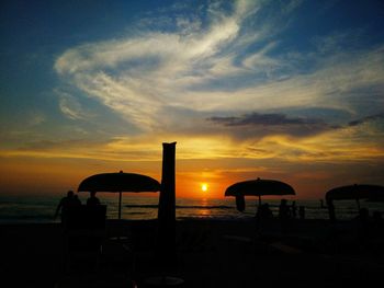 Scenic view of sea at sunset