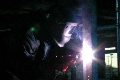 Sun shining through trees