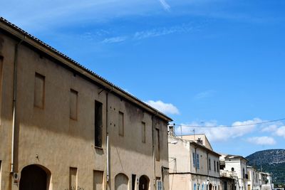 Low angle view of old building against sky