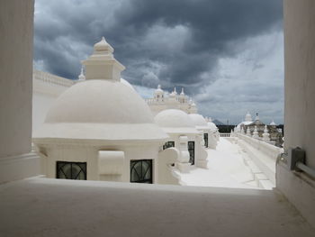 White temple against sky