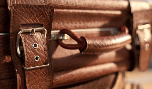 Close-up of metal door