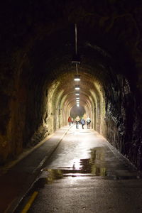 Man in tunnel