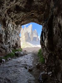 Rock formations in cave