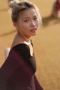 Close-up of young woman