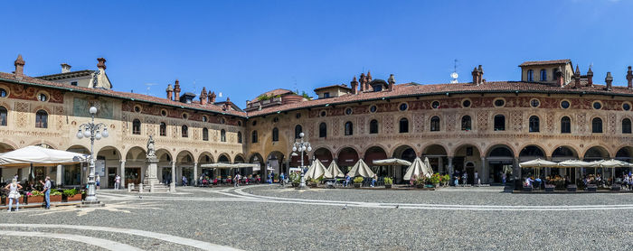 Group of people in front of building