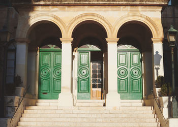 Entrance of historic building