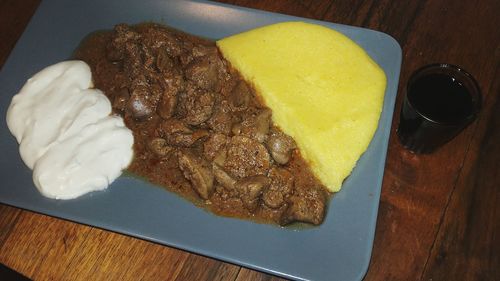 Close-up of served food