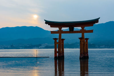 View of temple against sky